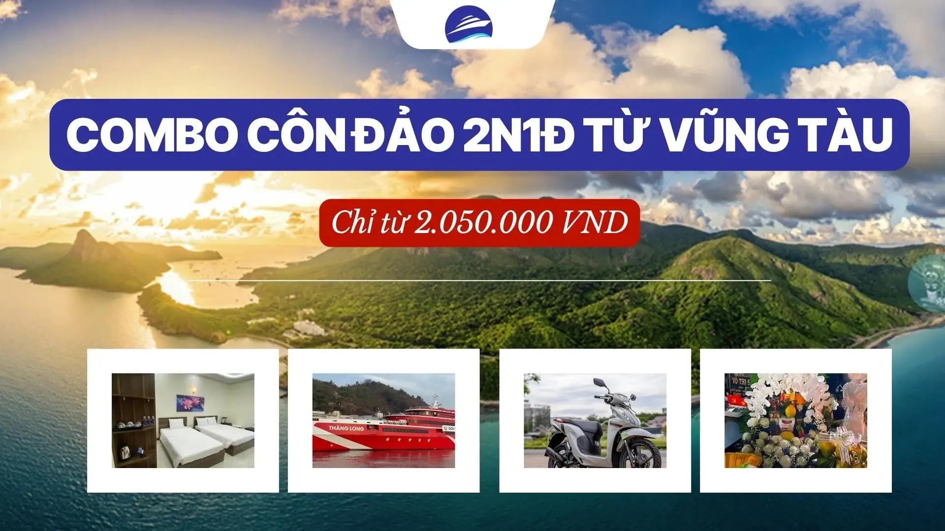 Combo Côn Đảo 2 ngày 1 đêm từ Vũng Tàu - Tàu, khách sạn, xe máy